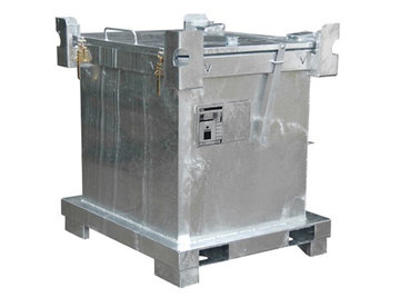 Afvalcontainers vaste en pasteuze stoffen