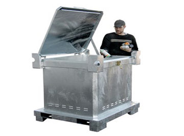 Afvalcontainers spuitbussen