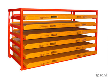 Cassette plaatstaalrekken