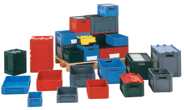 Zwaarlast transport stapelbakken wanden en bodem gesloten