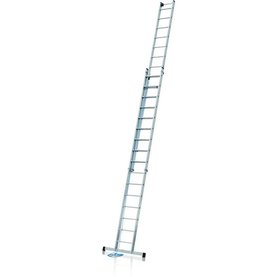 Tweedelige aluminium optrekladders