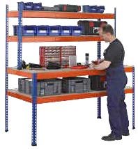 Werkbanken met stellingniveaus