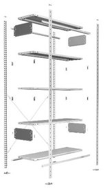 Accessoires legbordstellingen Schulte inhaaksysteem