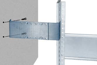Wandbevestiging legbordstellingen Schulte