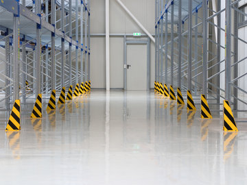 Staanderbeschermers op de grond