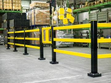 Combi Staal en kunststof veiligheidsbalustrade doosprofiel Hybrid