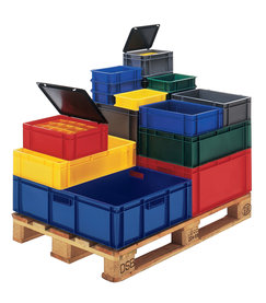 Zwaarlast stapelbakken wanden en bodem gesloten