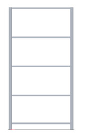 open systeem-lichtgrijs(RAL7035)-330kg legbord-1 x 500mm diep-legbordstellingen-schulte lagertechnik