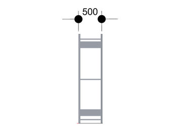 1 x 500mm diepe grootvakstelling-spaanplaat legborden-grootvakstellingen