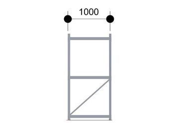 1 x 1000mm diepe grootvakstelling-spaanplaat legborden-grootvakstellingen