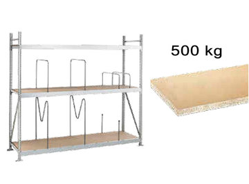 500kg per legbord - 1 x 800mm diepe grootvakstelling-spaanplaat legborden-grootvakstellingen