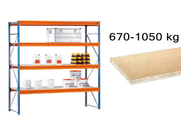 670 tot 1050kg per legbord - 1 x 1200mm diepe grootvakstelling-spaanplaat legborden-grootvakstellingen
