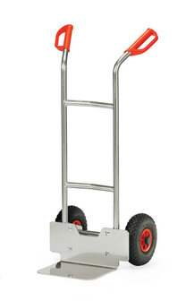 Aluminium steekwagen A1125L, draagvermogen 150 kg, hoogte 1150 mm, steekdiepte 250 mm, steekbreedte 320 mm, Fetra