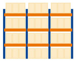 46830-N-Starterset palletstelling - ca. 3000x8444x1100mm/3 velden van 2700mm/3 liggerniveaus/palletgewicht tot 800kg