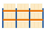 46837-N-Starterset palletstelling - ca. 4000x8444x1100mm/3 velden van 2700mm/2 liggerniveaus/palletgewicht tot 1000kg