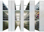 36042-Basisset kantoorstelling - ca. 2000x750x600mm/6 legborden/met middenaanslag/5 ordnerhoogtes/RAL7035 lichtgrijs/150kg/langstraversen