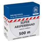 Afzetlint van gerecycled polyethyleen/lengte 500 m/breedte 80 mm/rood-wit geblokt/dubbelzijdig lichtecht bedrukt