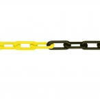 MNK-nylon afzetketting lengte 25 meter/schakeldikte &Oslash; 8 mm/schakelopening 51x15 mm/testlast 340 daN/treklast 530 daN/kleur: geel-zwart