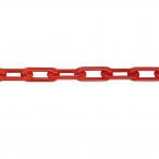 MNK-nylon afzetketting lengte 25 meter/schakeldikte &Oslash; 8 mm/schakelopening 51x15 mm/testlast 340 daN/treklast 530 daN/kleur: rood
