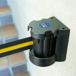 Wandafzetband Morion in kunststof cassette/voor vastschroeven/afmetingen 110x130 mm (bxh)/bandbreedte 50 mm/bandlengte 3 meter/zwart-geel-zwart