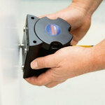 Wandafzetband Morion in kunststof cassette/magnetisch/afmetingen 110x130 mm (bxh)/bandbreedte 50 mm/bandlengte 4 meter/geel-zwart