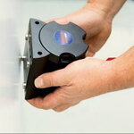 Wandafzetband Morion in kunststof cassette/magnetisch/afmetingen 110x130 mm (bxh)/bandbreedte 50 mm/bandlengte 3 meter/zwart-geel-zwart