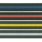 MORION Riempaal/hoogte 955 mm/bovendeel uit gelakt aluminium/zware, ronde metalen voetplaat met kunststofbekleding/zelfspannende riem/lengte riem 3 meter/riemkleur: zwart-zilver-zwart