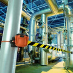 Riemcassette Morion/riem 9 meter/voor binnengebruik/om snel en effectief een gebied af te spannen/drie verschillende bevestigingswijzen/geel-zwart