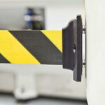 Wandclip voor wandafzetband/magnetisch/kunststof/zwart