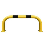 Black Bull stalen beschermbeugel XL voor binnengebruik/hoogte 600 mm/breedte 1500 mm/diameter 108 mm/met voetplaat voor vloermontage/geel-zwart