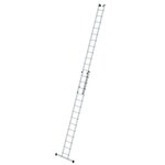 Aluminium 2-delige opsteekladder  - met stabilisatiebalk/werkhoogte 8.3 m/ladderlengte uitgeschoven 7.22 m/ladderlengte ingeschoven 4.14 m/aantal sporten 2x14/breedte ladder 420 mm