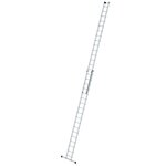Aluminium 2-delige opsteekladder  - met stabilisatiebalk/werkhoogte 10.3 m/ladderlengte uitgeschoven 9.18 m/ladderlengte ingeschoven 5.3 m/aantal sporten 2x18/breedte ladder 420 mm