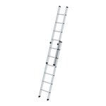 Aluminium 2-delige opsteekladder  - zonder stabilisatiebalk/werkhoogte 4.1 m/ladderlengte uitgeschoven 2.96 m/ladderlengte ingeschoven 1.94 m/aantal sporten 2x6/breedte ladder 420 mm