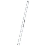 Aluminium 2-delige opsteekladder  - zonder stabilisatiebalk/werkhoogte 8.3 m/ladderlengte uitgeschoven 7.22 m/ladderlengte ingeschoven 4.14 m/aantal sporten 2x14/breedte ladder 420 mm