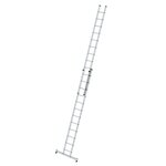 Aluminium 2-delige opsteekladder  - met Nivello stabilisatiebalk/werkhoogte 7.2 m/ladderlengte uitgeschoven 6.04 m/ladderlengte ingeschoven 3.62 m/aantal sporten 2x12/breedte ladder 420 mm