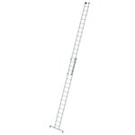 Aluminium 2-delige opsteekladder  - met Nivello stabilisatiebalk/werkhoogte 9.4 m/ladderlengte uitgeschoven 8.34 m/ladderlengte ingeschoven 4.74 m/aantal sporten 2x16/breedte ladder 420 mm