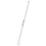 Aluminium 2-delige optrekladder  - zonder stabilisatiebalk/werkhoogte 11.4 m/ladderlengte uitgeschoven 10.3 m/ladderlengte ingeschoven 5.86 m/aantal sporten 2x20/breedte ladder 420 mm