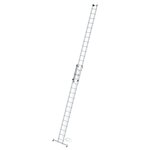 Aluminium 2-delige optrekladder  - met Nivello stabilisatiebalk/werkhoogte 9.4 m/ladderlengte uitgeschoven 8.34 m/ladderlengte ingeschoven 4.74 m/aantal sporten 2x16/breedte ladder 420 mm