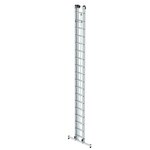 Aluminium 2-delige optrekladder  - met Nivello stabilisatiebalk/werkhoogte 10.3 m/ladderlengte uitgeschoven 9.18 m/ladderlengte ingeschoven 5.3 m/aantal sporten 2x18/breedte ladder 420 mm