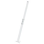 Aluminium 2-delige optrekladder  - met Nivello stabilisatiebalk/werkhoogte 11.4 m/ladderlengte uitgeschoven 10.3 m/ladderlengte ingeschoven 5.86 m/aantal sporten 2x20/breedte ladder 420 mm