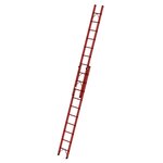 Kunststof 2-delige opsteekladder  - zonder stabilisatiebalk/werkhoogte 6.3 m/ladderlengte uitgeschoven 5.29 m/ladderlengte ingeschoven 3 m/aantal sporten 2x10/breedte ladder 420 mm