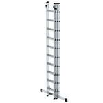 Aluminium 3-delige opsteekladder  - met stabilisatiebalk/werkhoogte 8 m/ladderlengte uitgeschoven 6.98 m/ladderlengte ingeschoven 3 m/aantal sporten 3x10/breedte ladder 500 mm