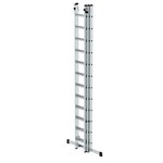 Aluminium 3-delige opsteekladder  - met stabilisatiebalk/werkhoogte 9.7 m/ladderlengte uitgeschoven 8.66 m/ladderlengte ingeschoven 3.62 m/aantal sporten 3x12/breedte ladder 500 mm