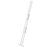 Aluminium 3-delige opsteekladder  - met Nivello stabilisatiebalk/werkhoogte 9.7 m/ladderlengte uitgeschoven 8.66 m/ladderlengte ingeschoven 3.62 m/aantal sporten 3x12/breedte ladder 500 mm