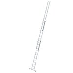 Aluminium 3-delige opsteekladder  - met Nivello stabilisatiebalk/werkhoogte 10.8 m/ladderlengte uitgeschoven 9.78 m/ladderlengte ingeschoven 4.18 m/aantal sporten 3x14/breedte ladder 500 mm