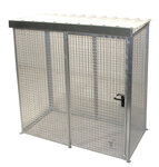 Gasflessen-container type GFC-M1-D vuurverzinkt - ca. 2100x1085x2190 mm (lxbxh)/max. 32 gasflessen &Oslash; 230 mm/afsluitbare vleugeldeur/stabiele frameconstructie/met dak