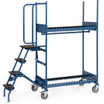 Bandenwagen 4562, met trap en veiligheidsbeugel, laadvlak 1000x588mm, Fetra