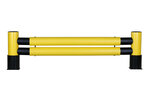 D-flexx "Golf" aanrijdbeveiliging type DFRE2-4/kopse kant bescherming/kunststof/afmetingen 2500x760x220 mm (lxhxb)/voor dubbelzijdige stelling