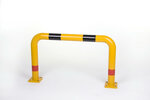 Beschermbeugel P30-50 polyurethaan/hoogte 600mm/lengte 1000mm/geel met zwarte en rode waarschuwings reflectoren