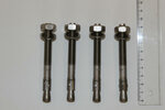 Montageset 4 ankers, RVS, lengte 95 mm, Ø 10 mm